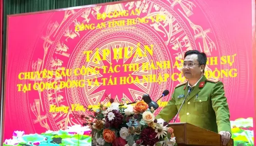 HƯNG YÊN: Công an tỉnh Hưng Yên tổ chức Hội nghị tập huấn công tác thi hành án hình sự tại cộng đồng và tái hòa nhập cộng đồng năm 2025