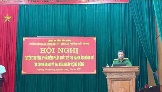 BẮC NINH: Phòng Cảnh sát thi hành án hình sự và hỗ trợ tư pháp Công an tỉnh Bắc Ninh tổ chức chuỗi hội nghị tuyên truyền, phổ biến pháp luật về thi hành án hình sự tại cộng đồng và tái hòa nhập cộng đồng