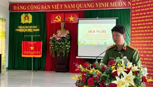 LÂM ĐỒNG: Công an xã Hiệp Thạnh tổ chức Hội nghị tuyên truyền, phổ biến, giáo dục pháp luật về thi hành án hình sự và tái hòa nhập cộng đồng