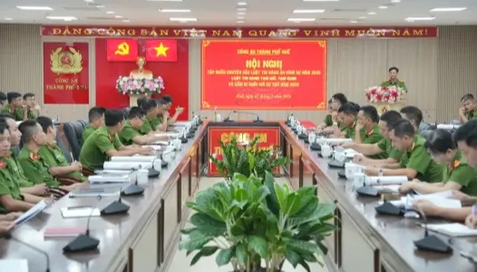 HUẾ: Tập huấn chuyên sâu Luật Thi hành án hình sự, Luật Thi hành tạm giữ, tạm giam và biện pháp cấm đi khỏi nơi cư trú cho lực lượng Công an cấp xã