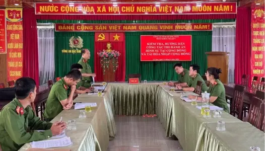QUẢNG NGÃI: Kiểm tra công tác thi hành án hình sự tại cộng đồng và tái hòa nhập cộng đồng tại Công an đặc khu Lý Sơn