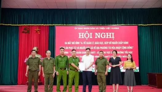 HƯNG YÊN: Xã Triệu Việt Vương ra mắt 03 mô hình tự quản góp phần bảo đảm an ninh, trật tự tại cơ sở.