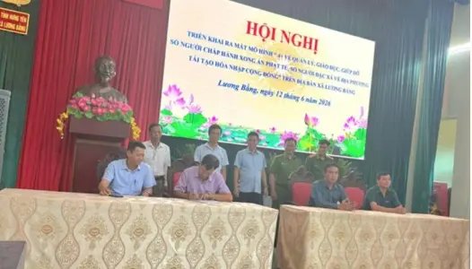 HƯNG YÊN: Công an xã Lương Bằng tham mưu ra mắt mô hình “4+” hỗ trợ người chấp hành xong án phạt tù tái hòa nhập cộng đồng