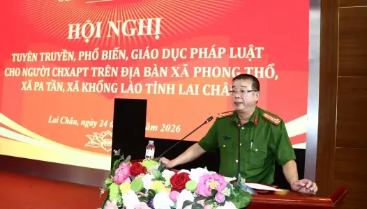 LÀO CAI: Hội nghị tuyên truyền phổ biến, giáo dục pháp luật cho người chấp hành xong án phạt tù trên địa bàn các xã Phong Thổ, xã Pa Tần, xã Khổng Lào, tỉnh Lai Châu