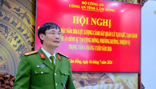 LÂM ĐỒNG: Công an tỉnh Lâm Đồng sơ kết công tác quản lý giam giữ, thi hành án hình sự và hỗ trợ tư pháp 6 tháng đầu năm 2026