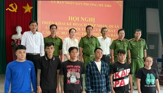 ĐỒNG THÁP: Phường Mỹ Tho tổ chức Hội nghị triển khai kế hoạch tiếp nhận, quản lý, giáo dục người chấp hành xong án phạt tù và ra mắt mô hình Câu lạc bộ "Cùng Tiến"